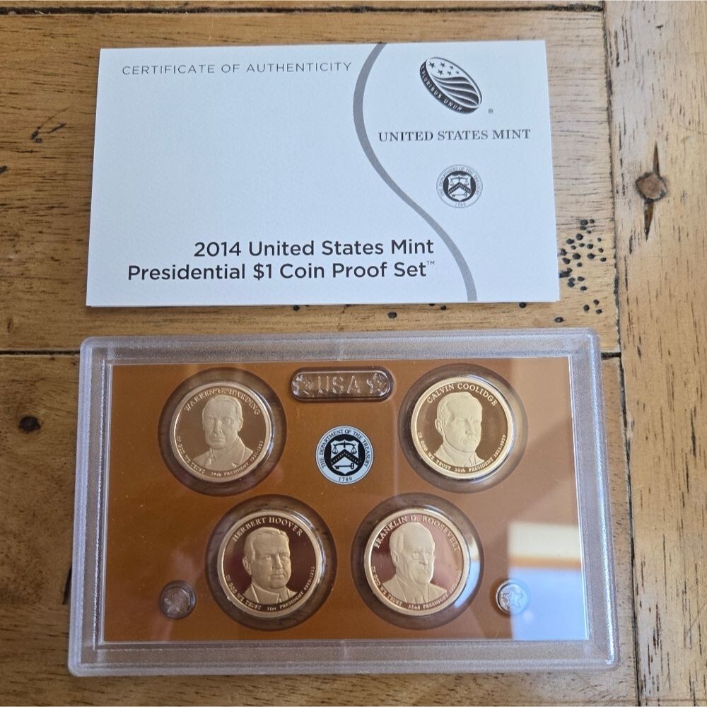 2014 United States Mint Presidential $1 Coin Proof Set - Copper-Tone PRICE FIRM